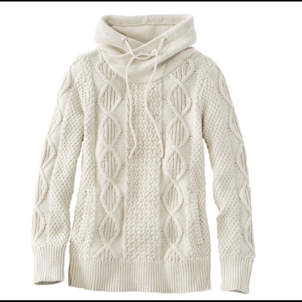 LL Bean Signature Cotton Funnel Neck Sweater